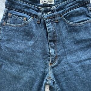Acne Dark Blue Straight Leg Jeans